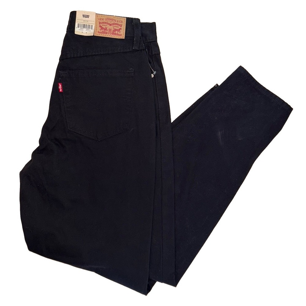 New Levis 80s Mom Jeans 29×30 Black Wash Denim Relaxed Fit Tapered Leg
